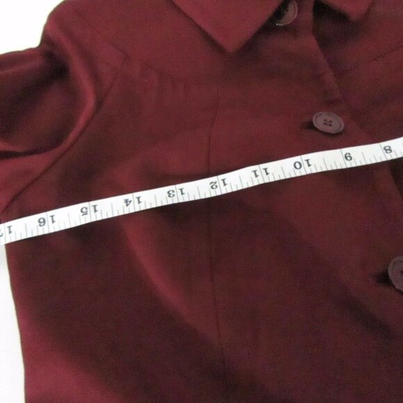 Talbots Plum Cotton Blend Lined Button Jacket - Picture 9 of 9